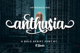 Anthusia: The Bold Script Typeface for Handmade Branding