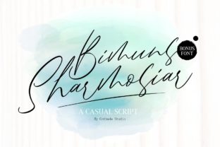 Bimuns Sharmosiar: Elevating Editorial Design with Elegant Script Typography