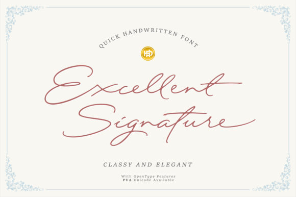 Excellent Signature: A Handwritten Typeface for Editorial Design