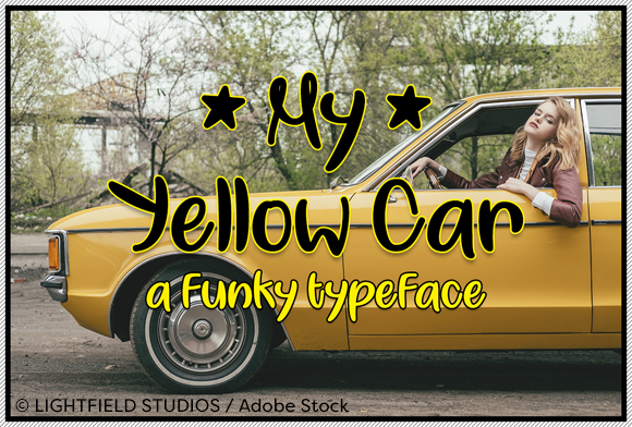 My Yellow Car Typeface: A Whimsical Font for Handmade Brands